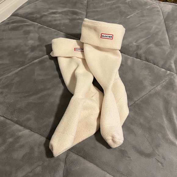 Hunter tall rain boot socks (white/cream) - Picture 3 of 5